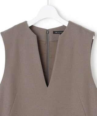 23区 L ウールミルドジャージー ジャンパースカート ブラウン系