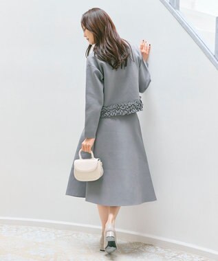Feroux フリル ニット セットアップ ライトグレー系