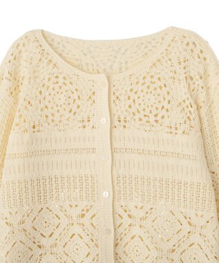 AMERICAN HOLIC クロシェニットカーディガン Ivory