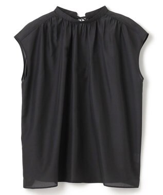 UNFILO シアー2WAYブラウス ブラック