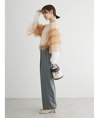 Green Parks ・ＥＬＥＮＣＡＲＥ　ＤＵＥ　２ｗａｙチュールブラウス Beige