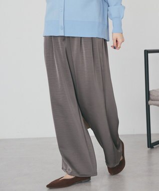 AMERICAN HOLIC サテンリラックスイージーパンツ Charcoal Gray