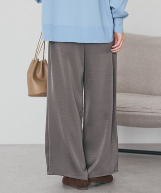 AMERICAN HOLIC サテンリラックスイージーパンツ Charcoal Gray