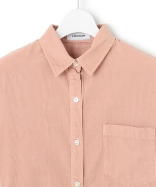 23区 【見上愛さん着用/Oggi11月号掲載】コットン コーデュロイ シャツ ピンク系