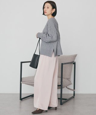 AMERICAN HOLIC サテンリラックスイージーパンツ Light Pink