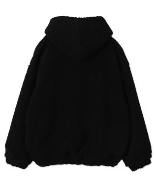 WEGO ロゴボアパーカー ブラック