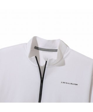 ZERO HALLIBURTON 【吸水速乾・UVケア】 着心地ジッパーモックネックTシャツ ZHG-M5S7b 82953 ホワイト