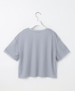 ANY SIS 【洗える】シアーチュールロゴ Tシャツ ライトグレー
