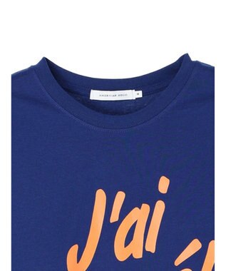 AMERICAN HOLIC Ｏｎｅ　ｗｏｒｄ　ロゴカットプルオーバー Blue