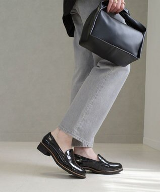 Pointer 本革軽量 定番ローファー ブラック(エナメル)