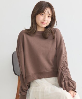 earth music&ecology ドロストスリーブスウェット Brown