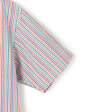 J.PRESS MEN 【J.PRESS ORIGINALS】Cotton Silk Seersucker Regular Half Sleeve Shirt / Baggy-Fit ホワイト系8