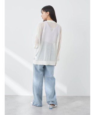 earth music&ecology シアーニットカーディガン White