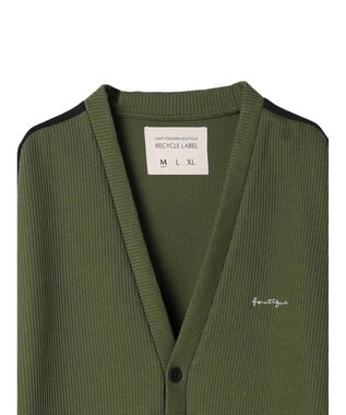 CRAFT STANDARD BOUTIQUE 【リサイクル】ラインカーディガン Khaki