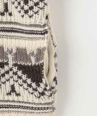 JOSEPH ABBOUD MOUNTAIN 【ペルー素材使用】ハイランドウール カウチン ジップ ニット ベージュ系7