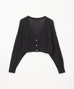 GRACE CONTINENTAL ショートドルマンニットカーディガン ブラック
