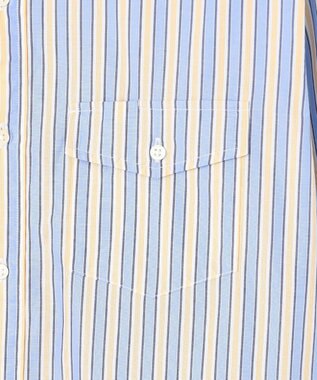 J.PRESS MEN 【SOMELOS】マルチストライプ バンドカラーシャツ イエロー系1