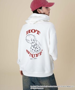 WEGO 【ユニセックス着用ITEM/裏起毛】HOTSTUFFグラフィックプルオーバー ホワイト