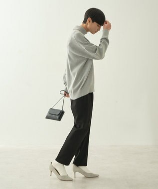 AMERICAN HOLIC ブラッシュヤーンタートルネックニットプルオーバー Light Gray Mixture