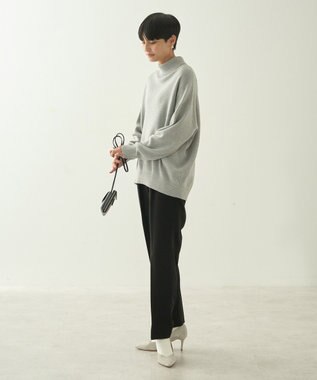 AMERICAN HOLIC ブラッシュヤーンタートルネックニットプルオーバー Light Gray Mixture