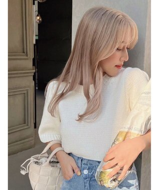 Green Parks ローゲージニットＴシャツ Off White