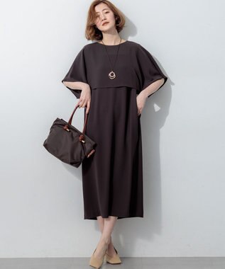 23区 リングシェル ネックレス ダークブラウン系