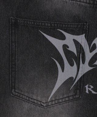 WEGO トライバルデニムパンツ デニムブラックソノタ