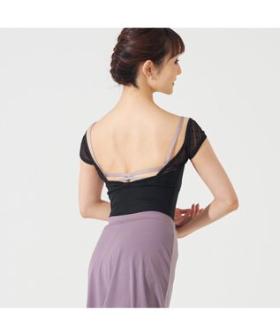 Chacott フレンチスリーブレオタード ブラック