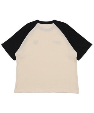 WEGO 【ユニセックス着用ITEM/MLサイズ展開】ワッフルラグランT（SS） オフホワイト