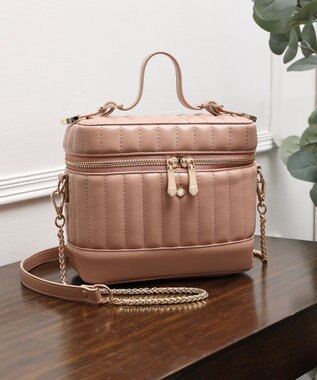 style code 【MERCURYDUO/マーキュリーデュオ】ストライプキルティング　バニティミニショルダーバッグ ピンク