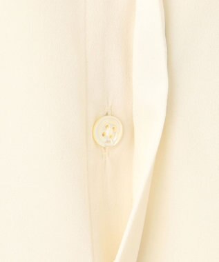 J.PRESS LADIES L 【洗える】ピーチサテン ボウタイ ブラウス アイボリー系