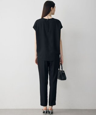 ICB 【WEB限定カラーあり】FluidBackSatin ドロストパンツ ブラック