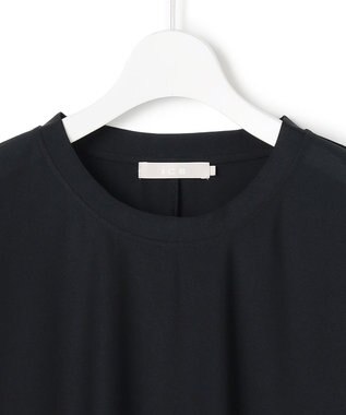 ICB L 【マシンウォッシャブル可】ライトトリコット バックスリット入り長袖プルオーバー ブラック系