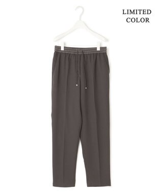 ICB 【新色追加・接触冷感・UVケア・速乾・洗える】FluidBackSatin ドロストパンツ チャコール系［WEB限定］