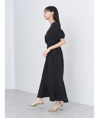 earth music&ecology ＳＥＴ２点カシュクールプルオーバー＋ワンピース Black