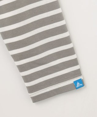 SHARE PARK MENS 【UNISEX】ボートネックボーダーＴシャツ（L・XLサイズ） グレージュ×オフボーダー