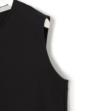 ICB L 【WEB限定・洗える】 RENUコンビ ノースリーブワンピース ブラック×ブルー系