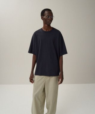 ATON FRESCA PLATE | ルーズフィットＴシャツ - UNISEX NAVY