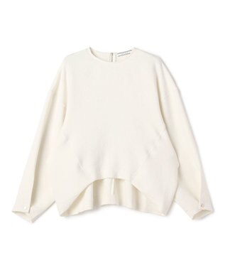 BEIGE， BROOM / スウェット風ライトフォルムプルオーバー Ecru