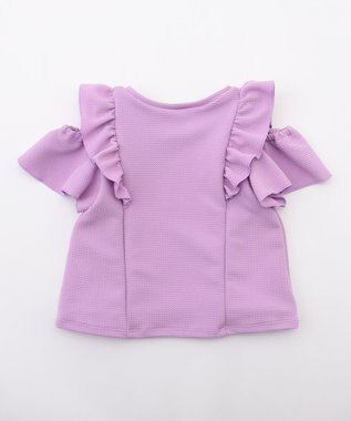 ANY KIDS 【UVカット】2WAYショルダーセパレート水着 ラベンダー×ラベンダーチェック