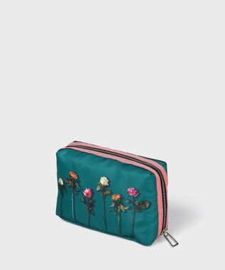 Paul Smith カットフラワーズ プリント ポーチ ティール