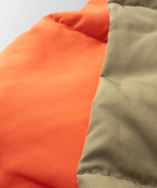 AURORA WEB限定 リバーシブル差込 ダウン マフラー カーキ×オレンジ