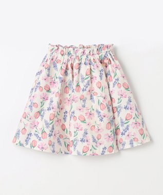 ANY KIDS 花柄 スカパン オフホワイト系花柄