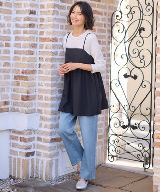 ANY 【洗濯機可能/ストレッチ】カーブラインジーンズ フェードインディゴ