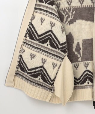JOSEPH ABBOUD MOUNTAIN 【ペルー素材使用】ハイランドウール カウチン ジップ ニット ベージュ系7