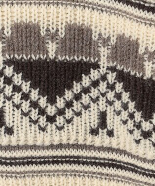 JOSEPH ABBOUD MOUNTAIN 【ペルー素材使用】ハイランドウール カウチン ジップ ニット ベージュ系7