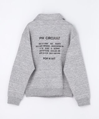 PW CIRCULUS 【WOMEN】ハーフジップ 裏毛スウェットトップス ゴルフウェア レディース グレー系