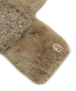 MOONBAT FURULA バイカラー フェイクファーマフラー ブラウン