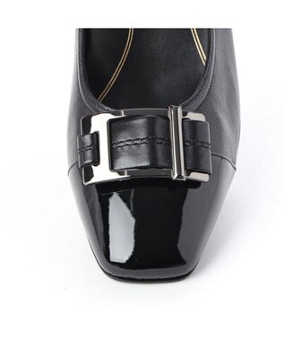 Riz raffinee <Riz raffinee>バックルモチーフコンビパンプス ブラック