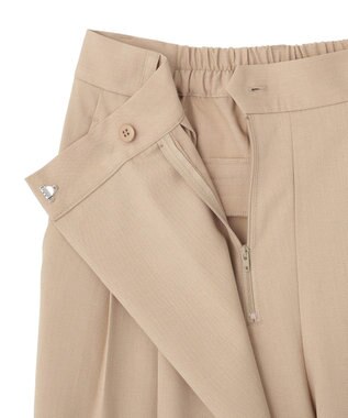 Green Parks アシメウエストタックパンツ Beige